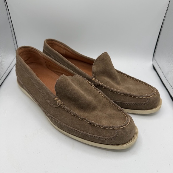 Frye Moc Toe Leather Suede Slip On Loafers